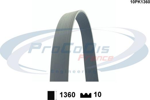 Procodis France 10PK1360 - Ķīļrievu siksna ps1.lv