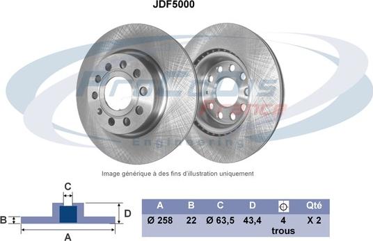 Procodis France JDF5000 - Bremžu diski ps1.lv