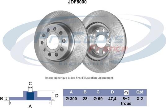 Procodis France JDF8000 - Bremžu diski ps1.lv