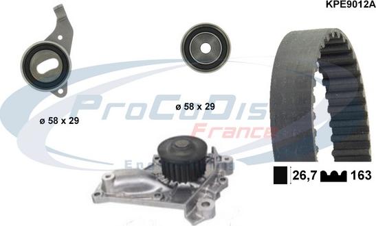 Procodis France KPE9012A - Ūdenssūknis + Zobsiksnas komplekts ps1.lv