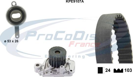 Procodis France KPE9107A - Ūdenssūknis + Zobsiksnas komplekts ps1.lv