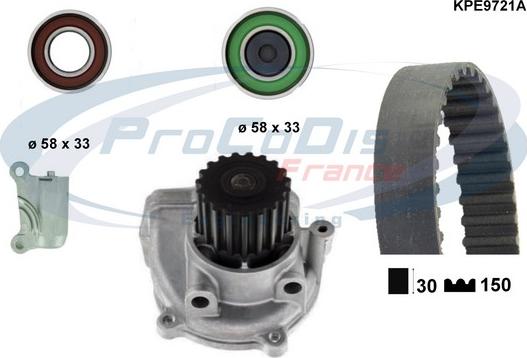 Procodis France KPE9721A - Ūdenssūknis + Zobsiksnas komplekts ps1.lv