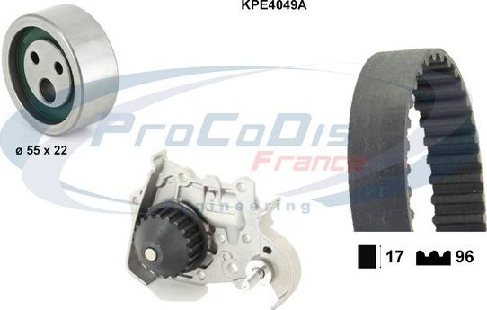 Procodis France KPE4049A - Ūdenssūknis + Zobsiksnas komplekts ps1.lv