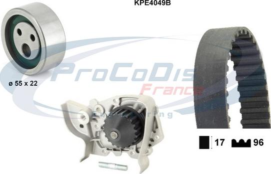 Procodis France KPE4049B - Ūdenssūknis + Zobsiksnas komplekts ps1.lv