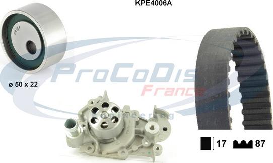 Procodis France KPE4006A - Ūdenssūknis + Zobsiksnas komplekts ps1.lv