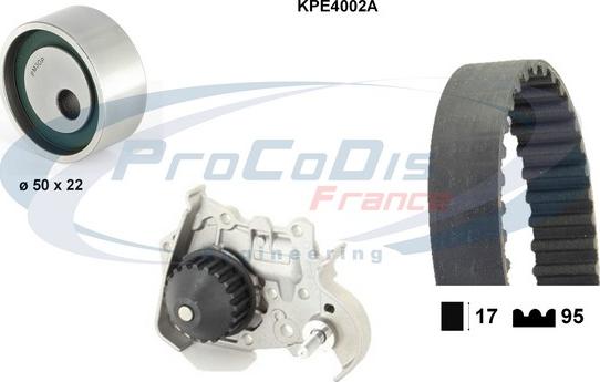 Procodis France KPE4002A - Ūdenssūknis + Zobsiksnas komplekts ps1.lv