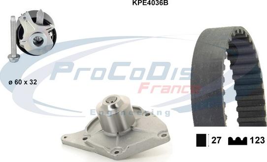 Procodis France KPE4036B - Ūdenssūknis + Zobsiksnas komplekts ps1.lv