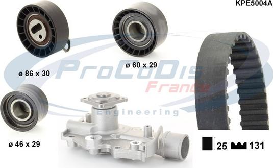 Procodis France KPE5004A - Ūdenssūknis + Zobsiksnas komplekts ps1.lv