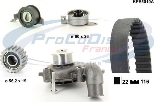 Procodis France KPE5010A - Ūdenssūknis + Zobsiksnas komplekts ps1.lv