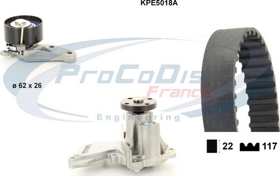 Procodis France KPE5018A - Ūdenssūknis + Zobsiksnas komplekts ps1.lv