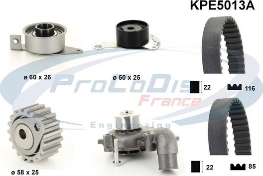 Procodis France KPE5013A - Ūdenssūknis + Zobsiksnas komplekts ps1.lv