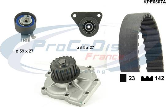 Procodis France KPE6507A - Ūdenssūknis + Zobsiksnas komplekts ps1.lv