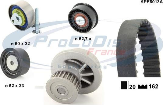 Procodis France KPE6013A - Ūdenssūknis + Zobsiksnas komplekts ps1.lv