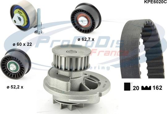 Procodis France KPE6020C - Ūdenssūknis + Zobsiksnas komplekts ps1.lv