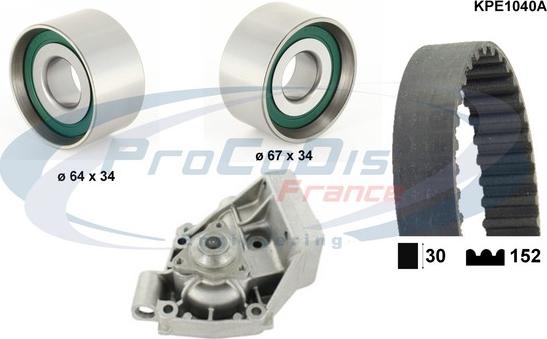 Procodis France KPE1040A - Ūdenssūknis + Zobsiksnas komplekts ps1.lv