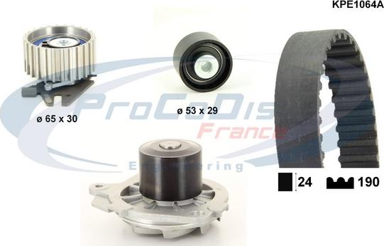 Procodis France KPE1064A - Ūdenssūknis + Zobsiksnas komplekts ps1.lv