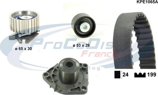 Procodis France KPE1065A - Ūdenssūknis + Zobsiksnas komplekts ps1.lv