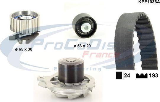 Procodis France KPE1036A - Ūdenssūknis + Zobsiksnas komplekts ps1.lv