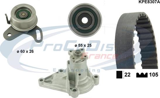 Procodis France KPE8307A - Ūdenssūknis + Zobsiksnas komplekts ps1.lv