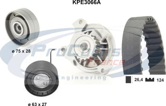 Procodis France KPE3066A - Ūdenssūknis + Zobsiksnas komplekts ps1.lv