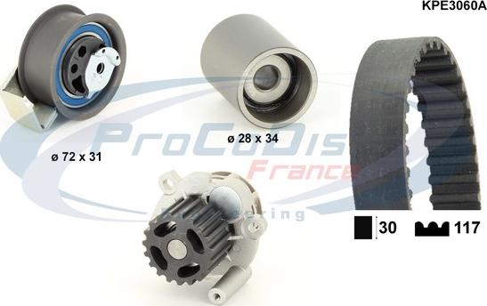 Procodis France KPE3060A - Ūdenssūknis + Zobsiksnas komplekts ps1.lv