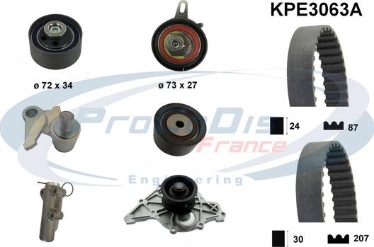 Procodis France KPE3063A - Ūdenssūknis + Zobsiksnas komplekts ps1.lv