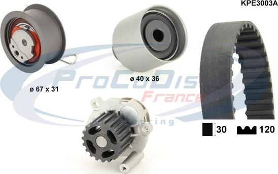 Procodis France KPE3003A - Ūdenssūknis + Zobsiksnas komplekts ps1.lv