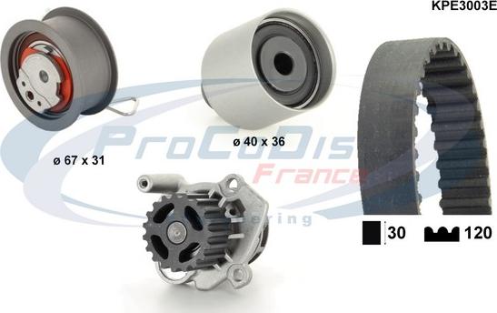 Procodis France KPE3003E - Ūdenssūknis + Zobsiksnas komplekts ps1.lv