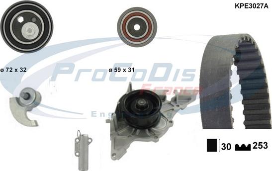 Procodis France KPE3027A - Ūdenssūknis + Zobsiksnas komplekts ps1.lv