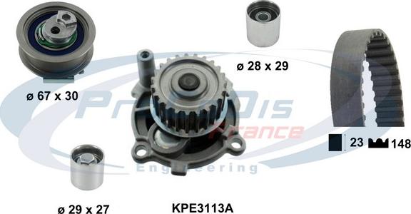 Procodis France KPE3113A - Ūdenssūknis + Zobsiksnas komplekts ps1.lv