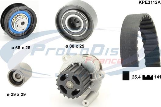 Procodis France KPE3112A - Ūdenssūknis + Zobsiksnas komplekts ps1.lv