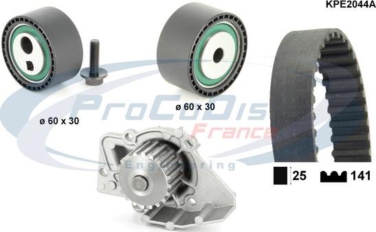 Procodis France KPE2044A - Ūdenssūknis + Zobsiksnas komplekts ps1.lv