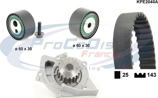 Procodis France KPE2040A - Ūdenssūknis + Zobsiksnas komplekts ps1.lv