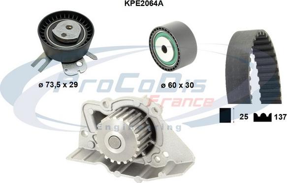 Procodis France KPE2064A - Ūdenssūknis + Zobsiksnas komplekts ps1.lv