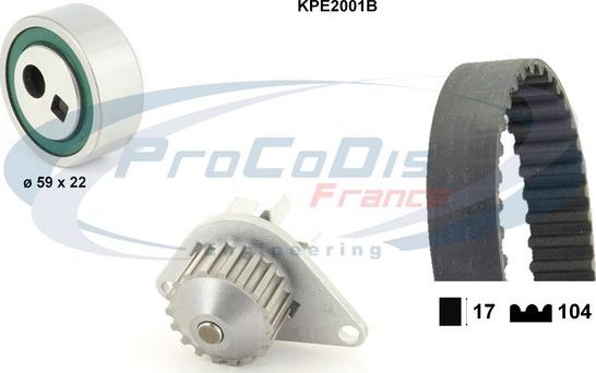 Procodis France KPE2001B - Ūdenssūknis + Zobsiksnas komplekts ps1.lv