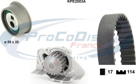 Procodis France KPE2003A - Ūdenssūknis + Zobsiksnas komplekts ps1.lv