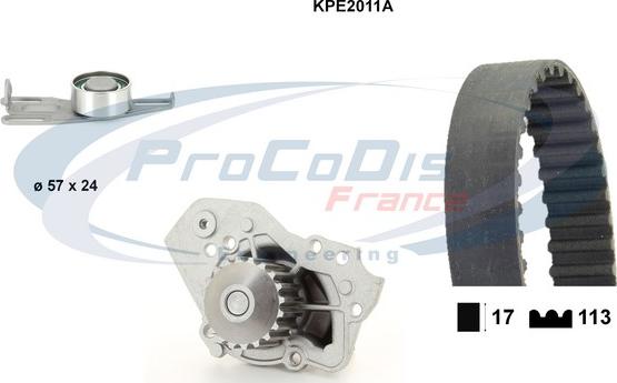 Procodis France KPE2011A - Ūdenssūknis + Zobsiksnas komplekts ps1.lv