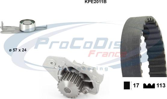 Procodis France KPE2011B - Ūdenssūknis + Zobsiksnas komplekts ps1.lv