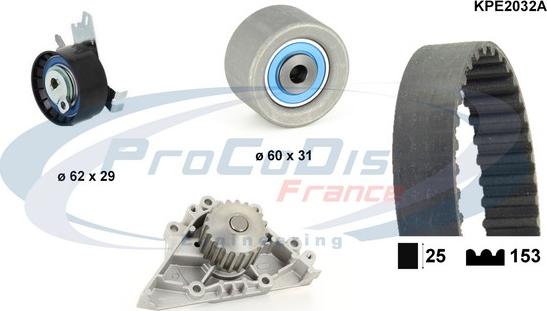 Procodis France KPE2032A - Ūdenssūknis + Zobsiksnas komplekts ps1.lv