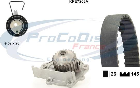 Procodis France KPE7203A - Ūdenssūknis + Zobsiksnas komplekts ps1.lv