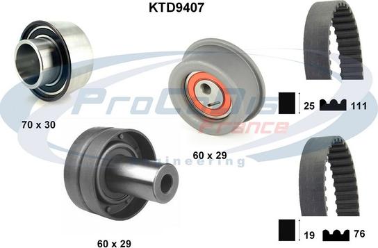 Procodis France KTD9407 - Zobsiksnas komplekts ps1.lv