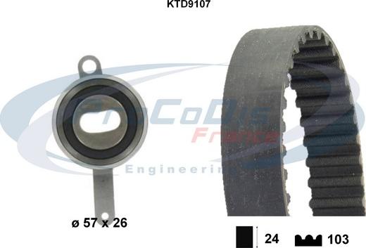 Procodis France KTD9107 - Zobsiksnas komplekts ps1.lv