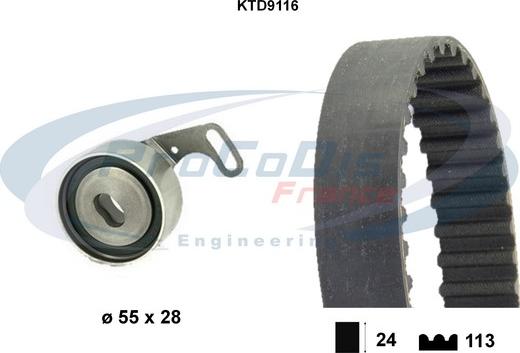 Procodis France KTD9116 - Zobsiksnas komplekts ps1.lv