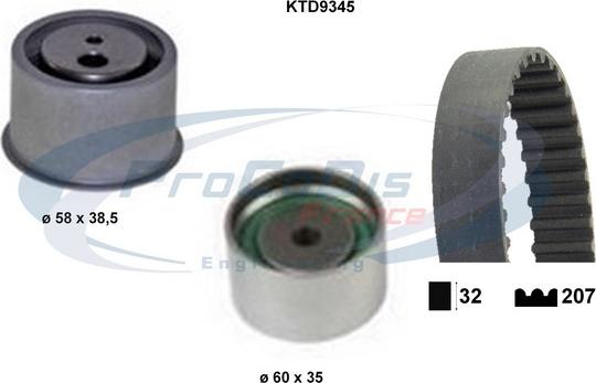 Procodis France KTD9345 - Zobsiksnas komplekts ps1.lv