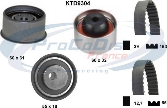 Procodis France KTD9304 - Zobsiksnas komplekts ps1.lv