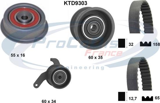 Procodis France KTD9303 - Zobsiksnas komplekts ps1.lv