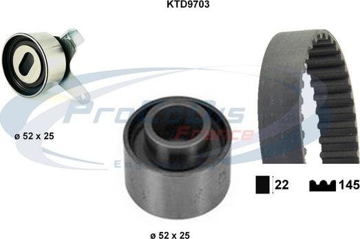 Procodis France KTD9703 - Zobsiksnas komplekts ps1.lv