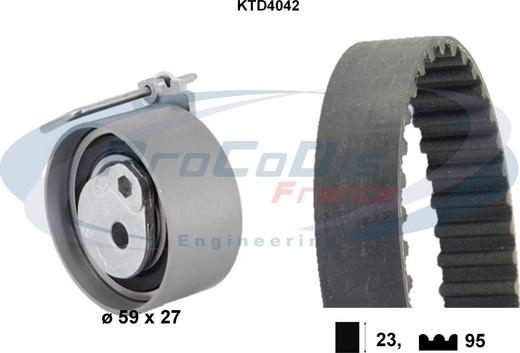 Procodis France KTD4042 - Zobsiksnas komplekts ps1.lv