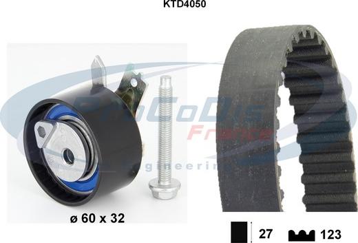 Procodis France KTD4050 - Zobsiksnas komplekts ps1.lv