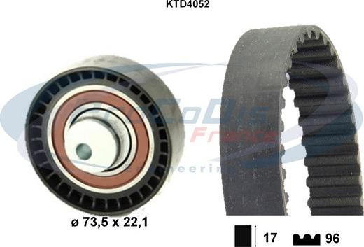 Procodis France KTD4052 - Zobsiksnas komplekts ps1.lv